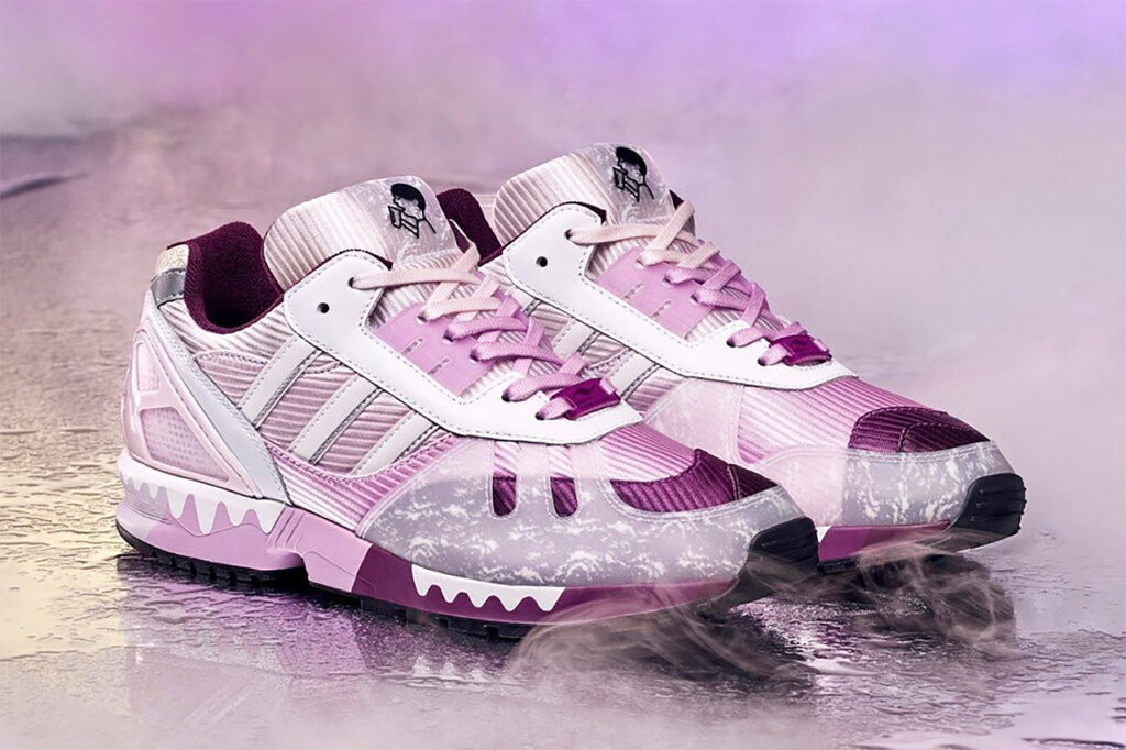 adidas x Hey Tea shoes inspired by a popular grape beverage