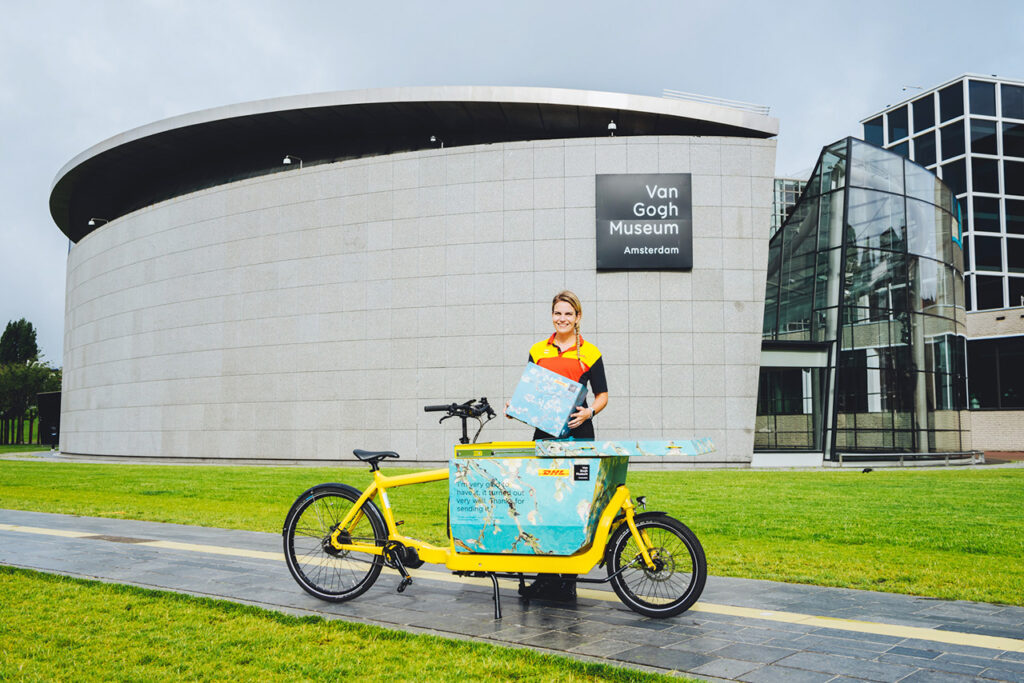 Promising speed and sustainability, the partnership will see DHL deliver orders placed on the museum's webstore in but a few business days, while offsetting CO2 emissions via its GoGreen Climate Neutral Program. Image: Jelle Drapper, courtesy of the Van Gogh Museum